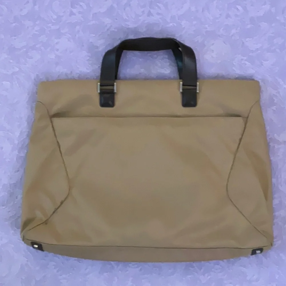 Tumi Tan and Black Briefcase with Durable Design